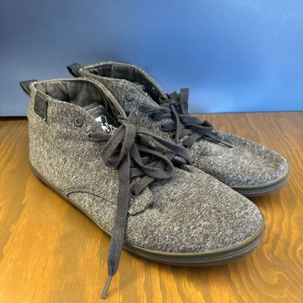 Men’s Vlado Leon High Top Gray Canvas Sneakers, Size 10